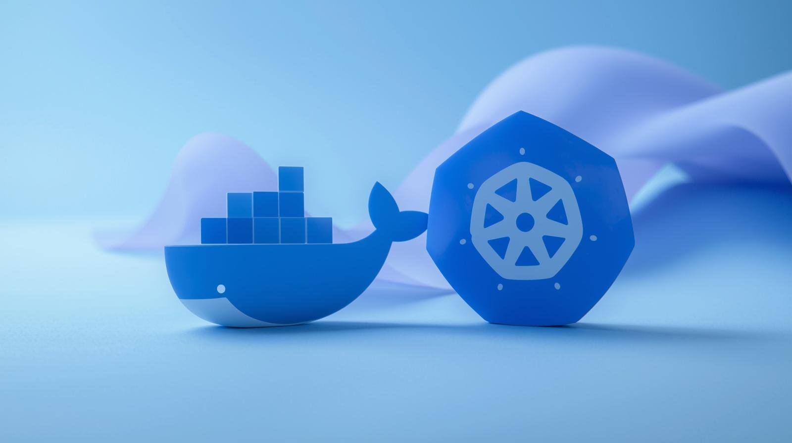 abstract picture of  docker and kubernetes